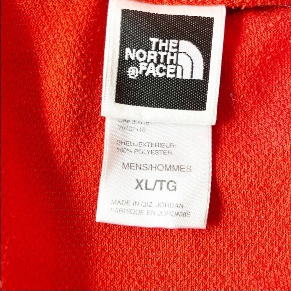 The North Face Men's 1/4 Zip Mock Neck Pullover Sweater Orange XL